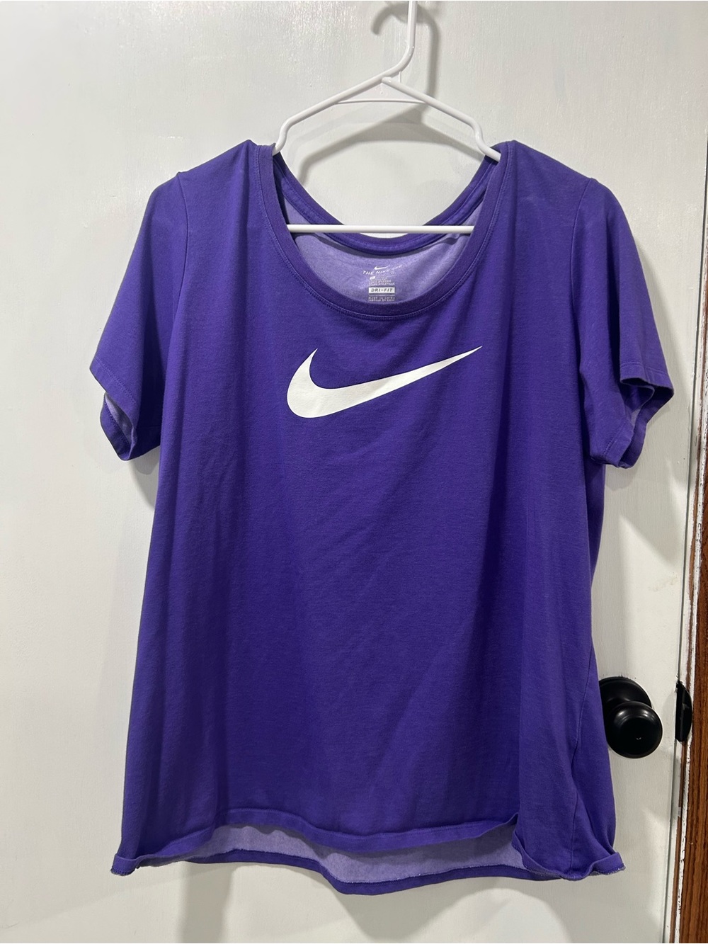 Nike Purple Short Sleeve Tee with White Swoosh